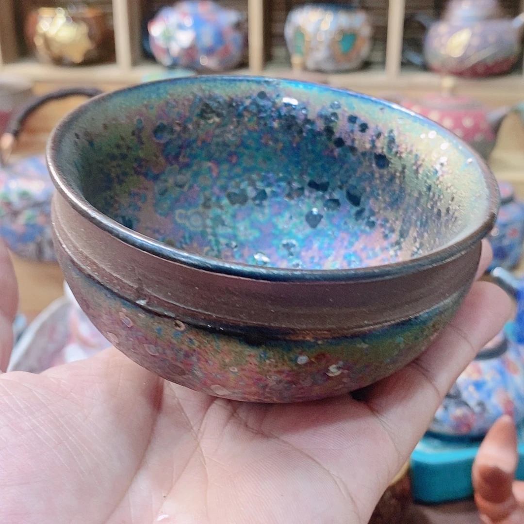 粗陶志野柴烧茶器