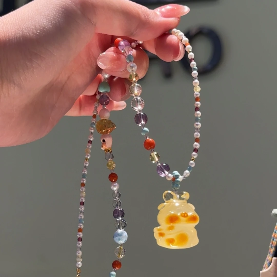 未镶嵌琥珀珠宝奇石多巴胺小猪兔