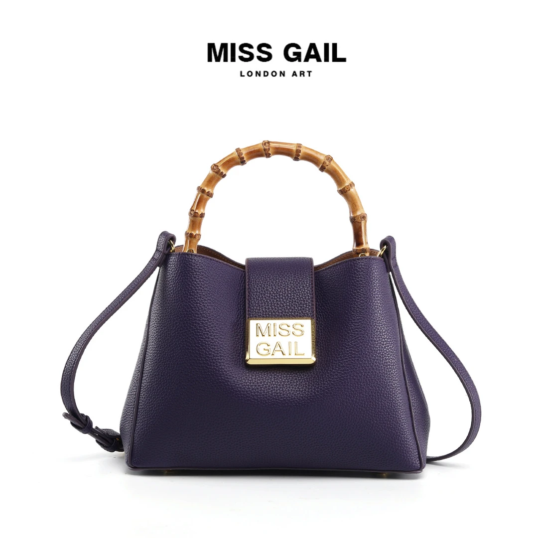 Miss Gail轻奢时尚高颜值手提斜挎包8305紫色