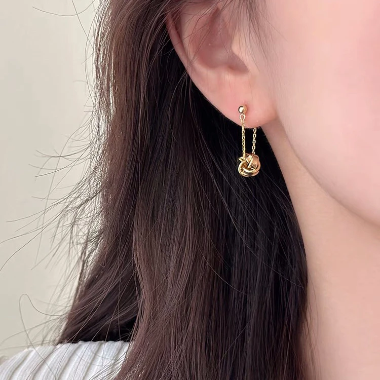 铜合金莫桑石耳饰 南瓜马车法式金色小吊坠蚊香盘耳夹秋冬无耳洞