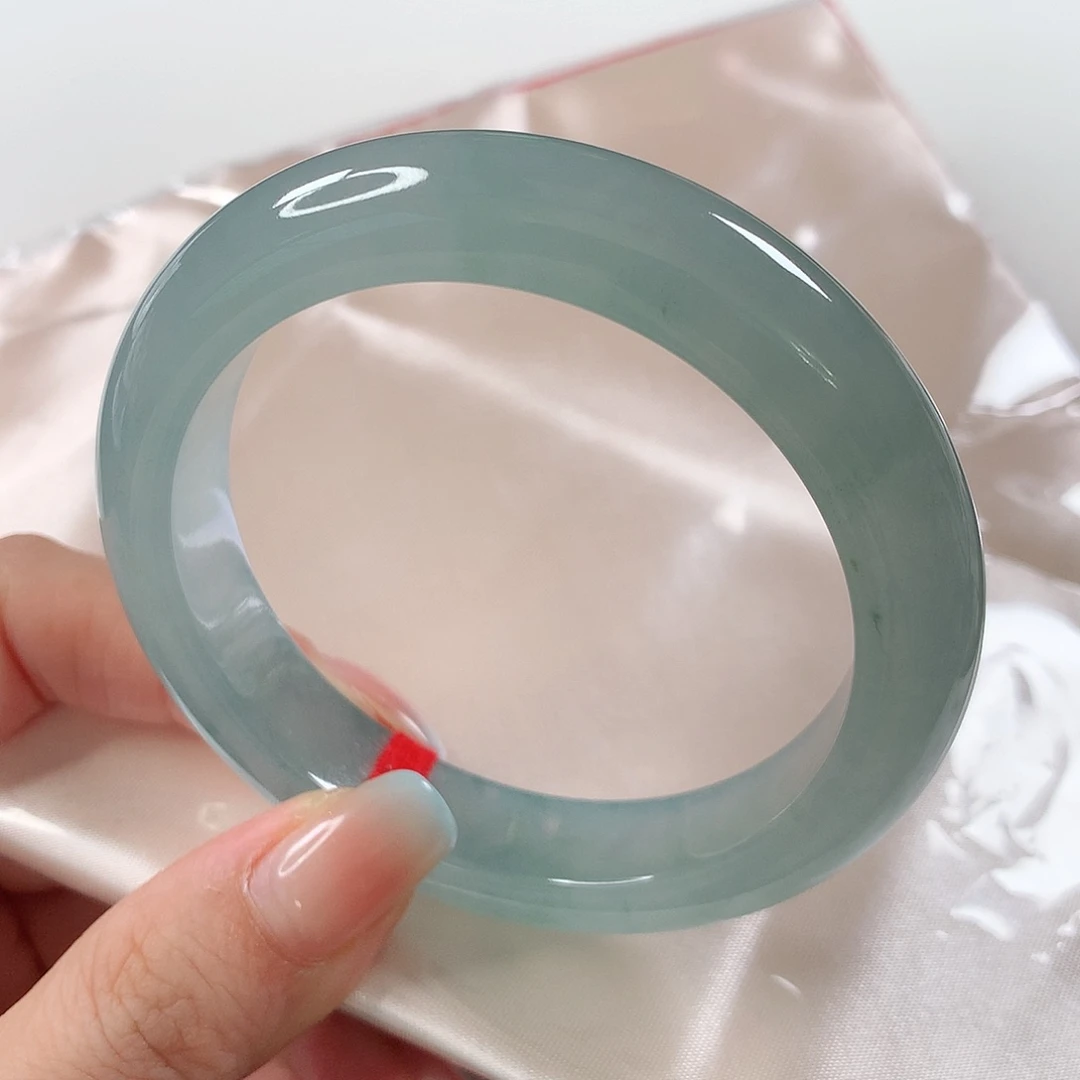 未镶嵌手镯翡翠 正圈①⑧③蓝水冰透⭐⭐⭐⭐⭐强烈推荐