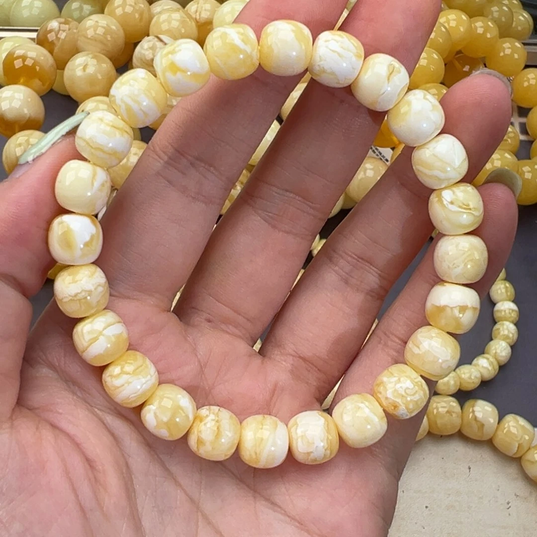 未镶嵌琥珀手链10.7瓷白