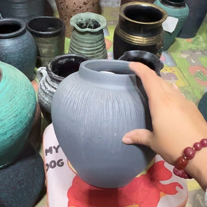 粗陶盆默认打孔高20口11