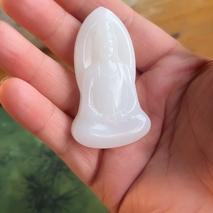 新疆羊脂白46观音带链