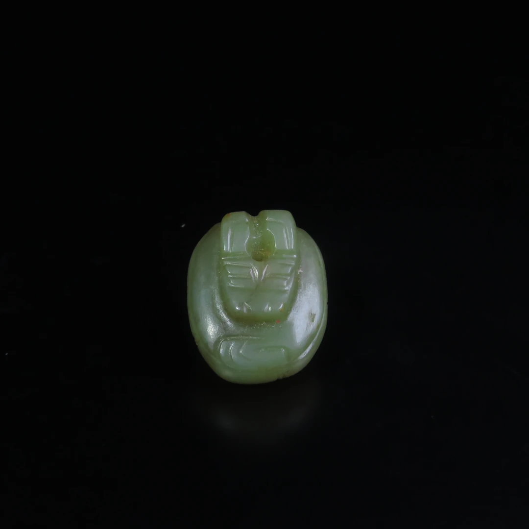 晚明玉团龙挂件/MZ597314/和田玉/民族文物