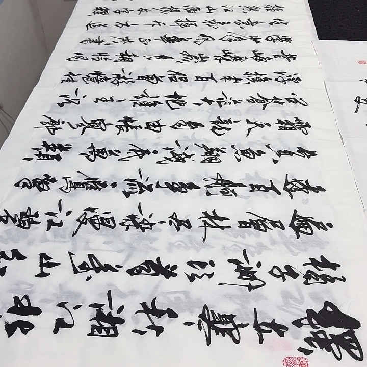 书法老师精品行书平尺