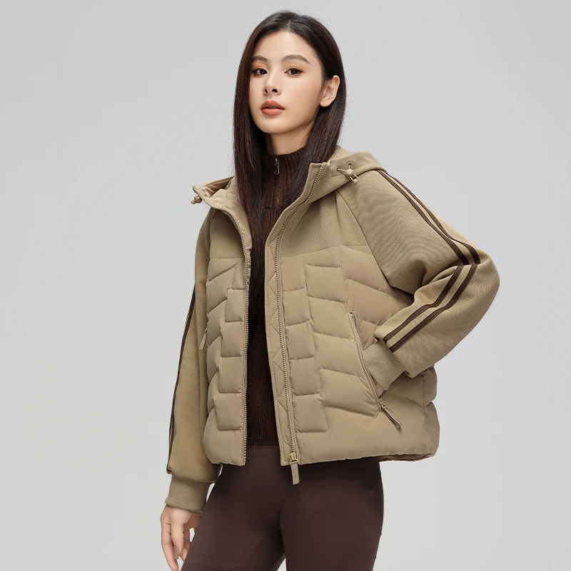 “羽”众不同！早春新国标90白鸭绒百搭减龄连帽羽绒服A7522#990K1