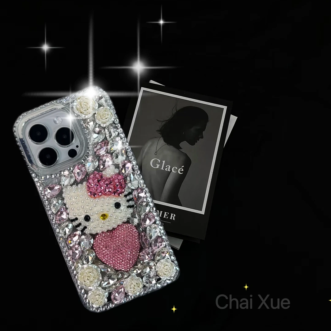 【高定满钻KT】轻奢小众KT手机壳适用于ipone16promax苹果15