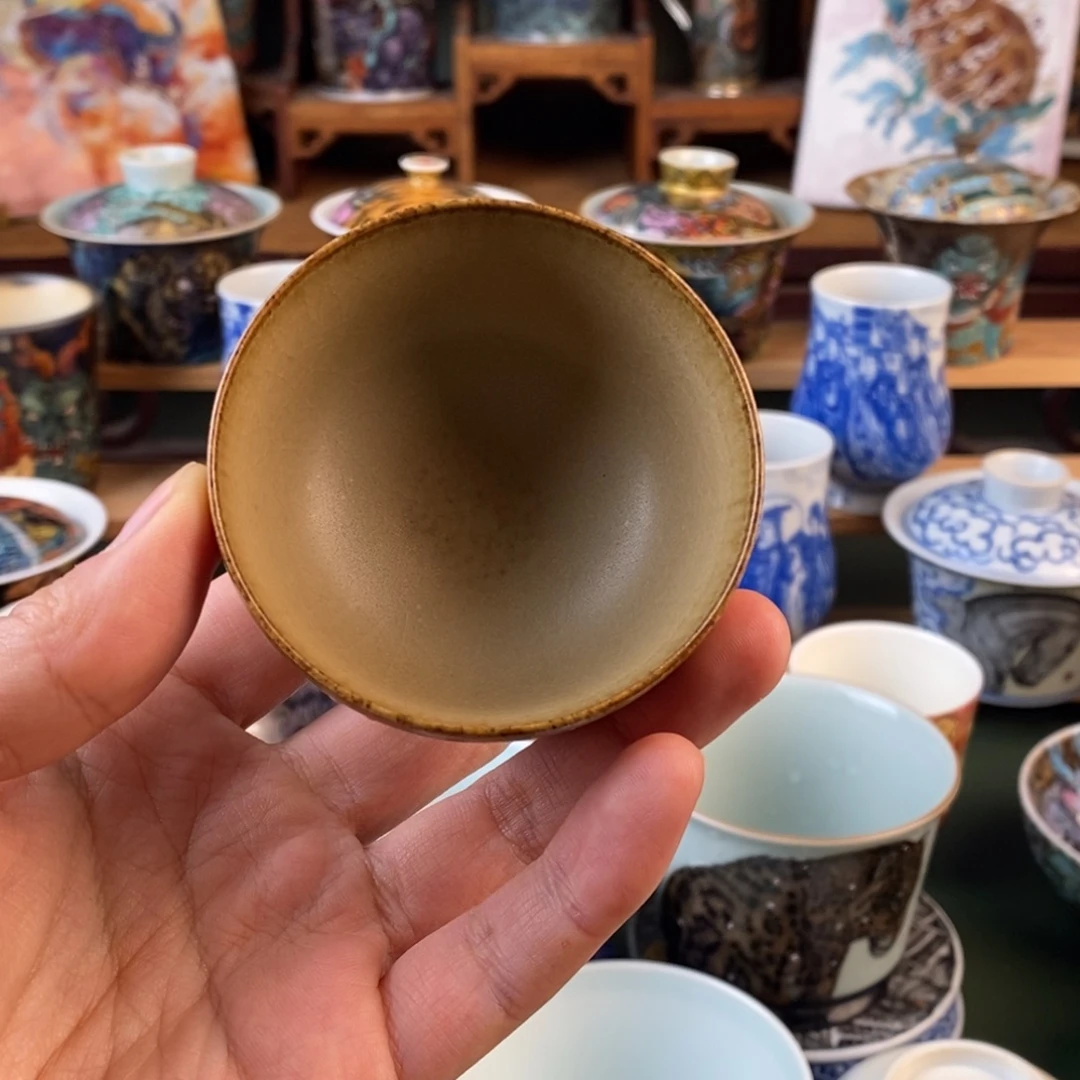 须***臾手工手绘老虎杯杯