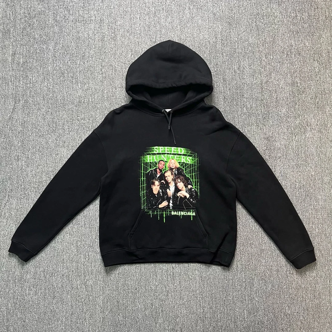 99新 Balenciaga/巴黎世家 乐队连帽卫衣/S码/存放/12026