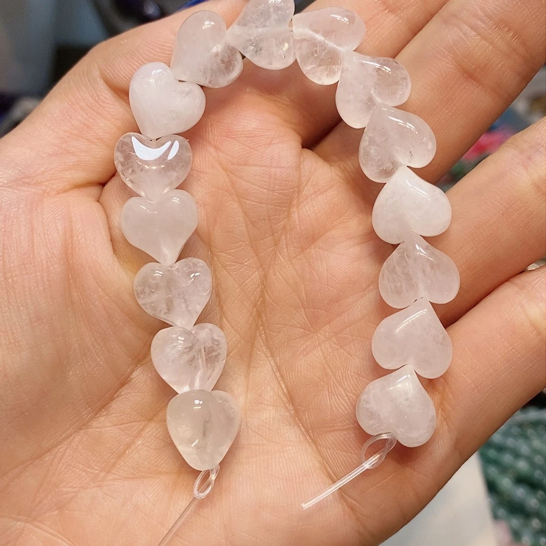 玛瑙/玉髓散珠天然白水晶屁桃12mm