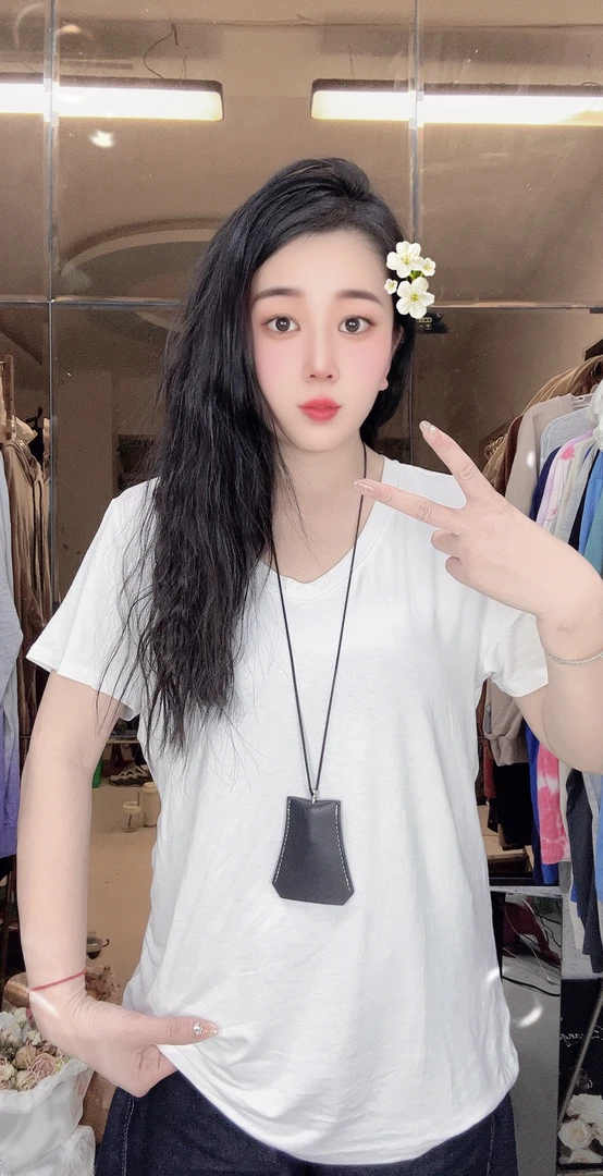 外贸纯棉莫代尔棉男女同款情侣T恤