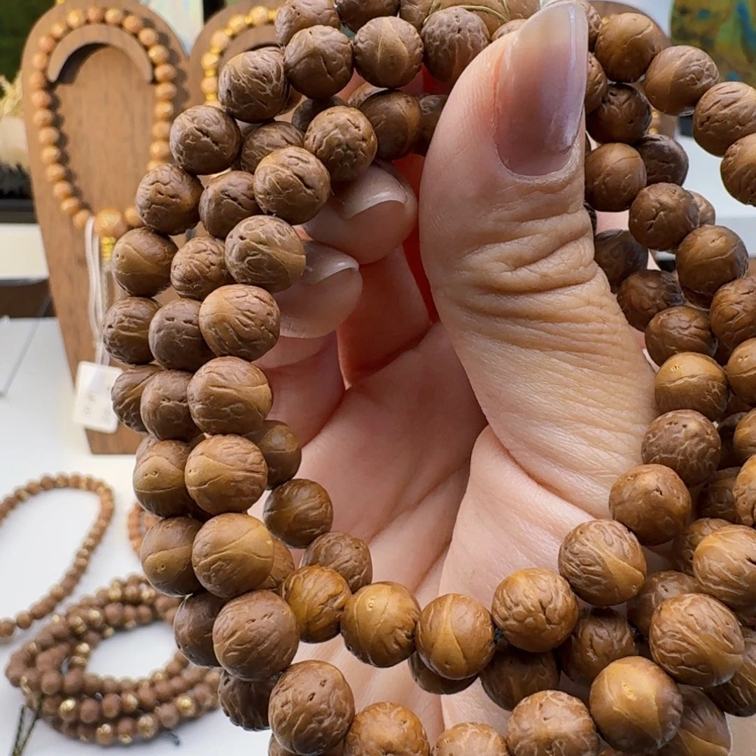 糕***生手串凤眼菩提梵品大眼萌108素串