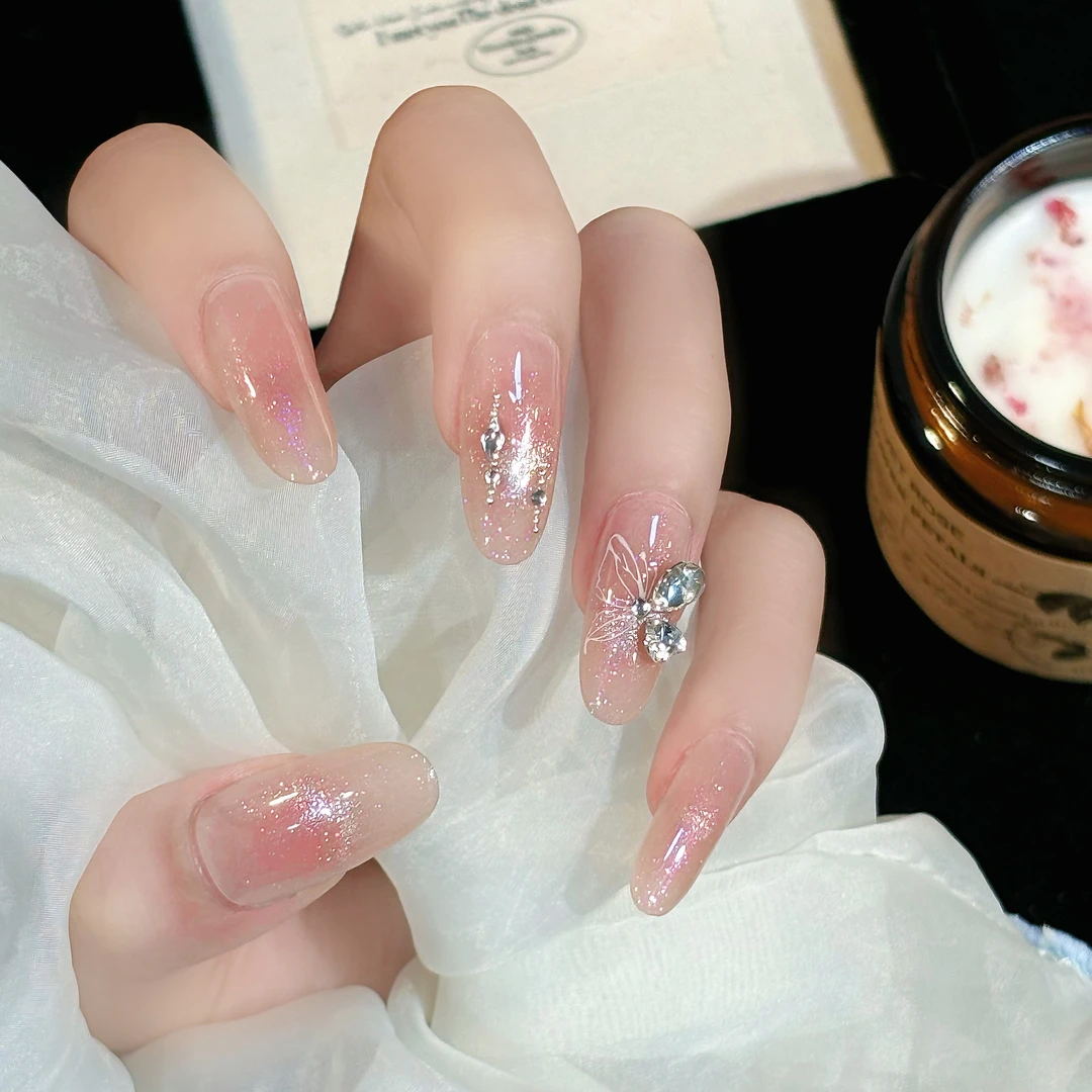 蝶栖星泪-Bellar纯手工穿戴甲10片装可重复佩戴-送工具包