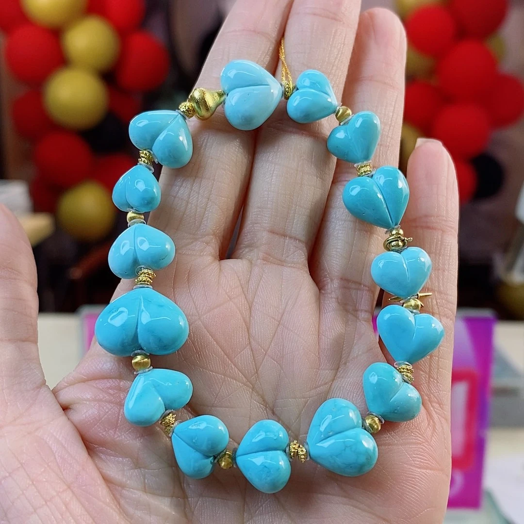 绿松石18K金镶嵌珠宝奇石