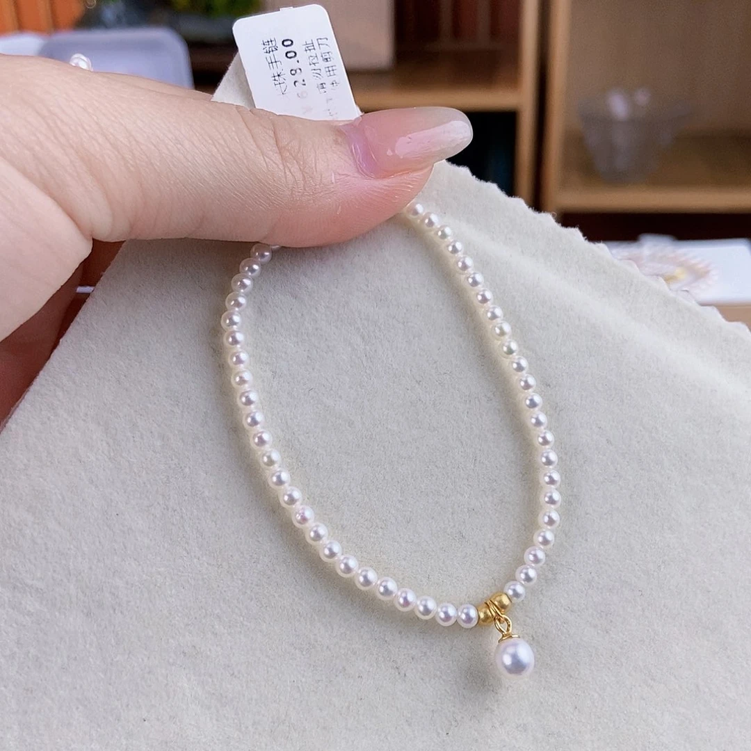 淡水珍珠手绳银S925镶嵌