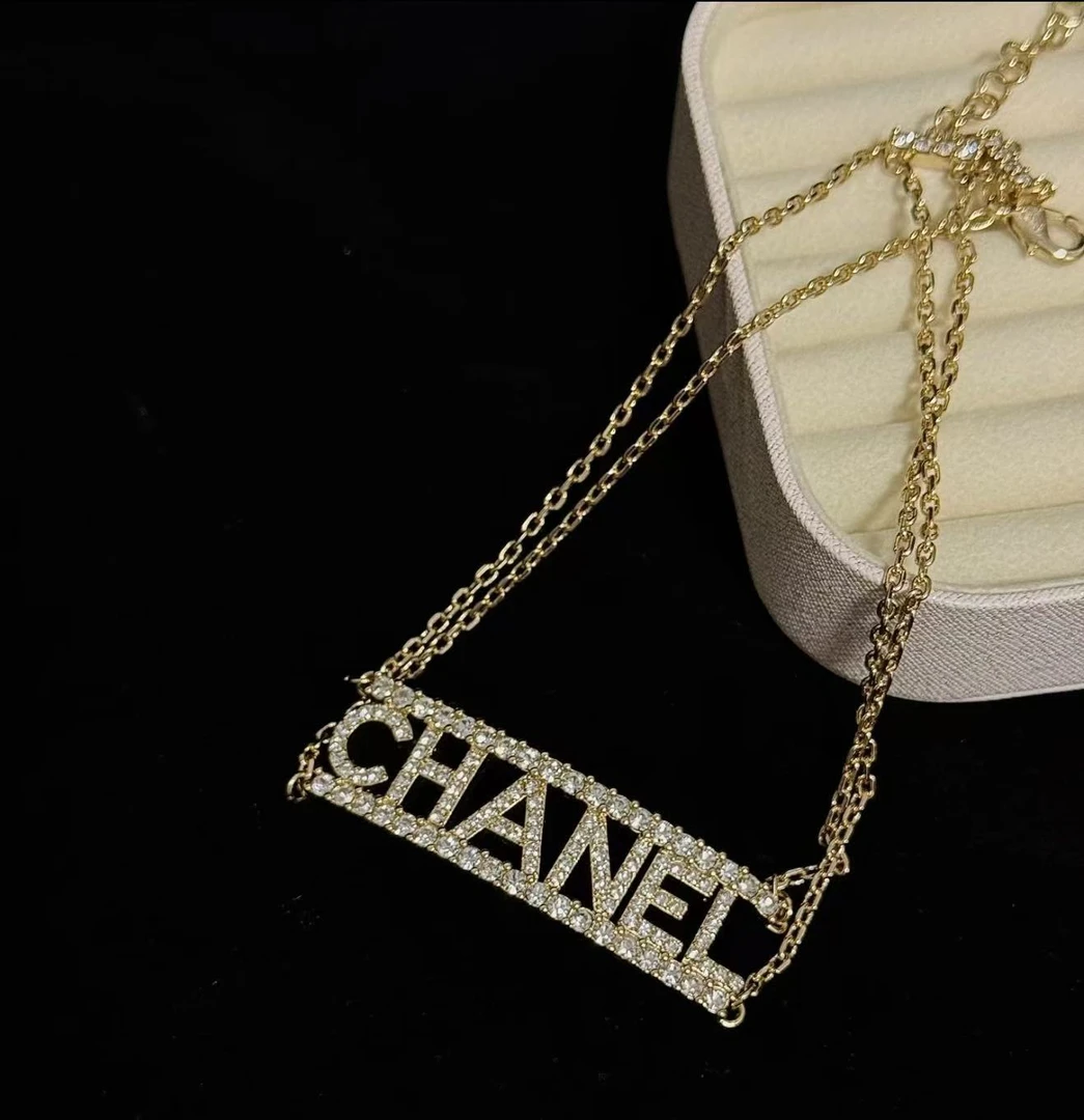 95新 Chanel/香奈儿 22s字母水钻吊坠项链 14440355