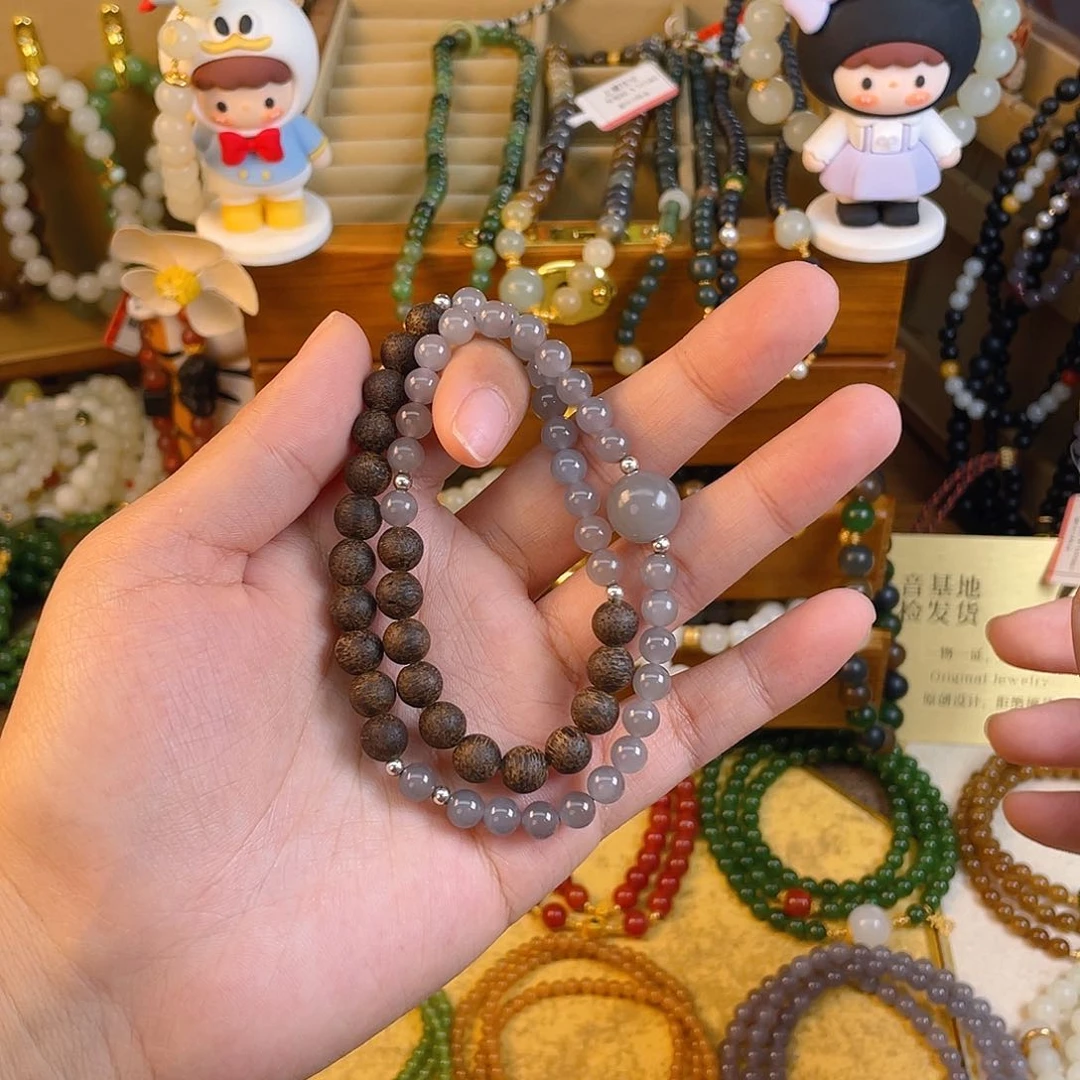 和田玉双圈手串未镶嵌