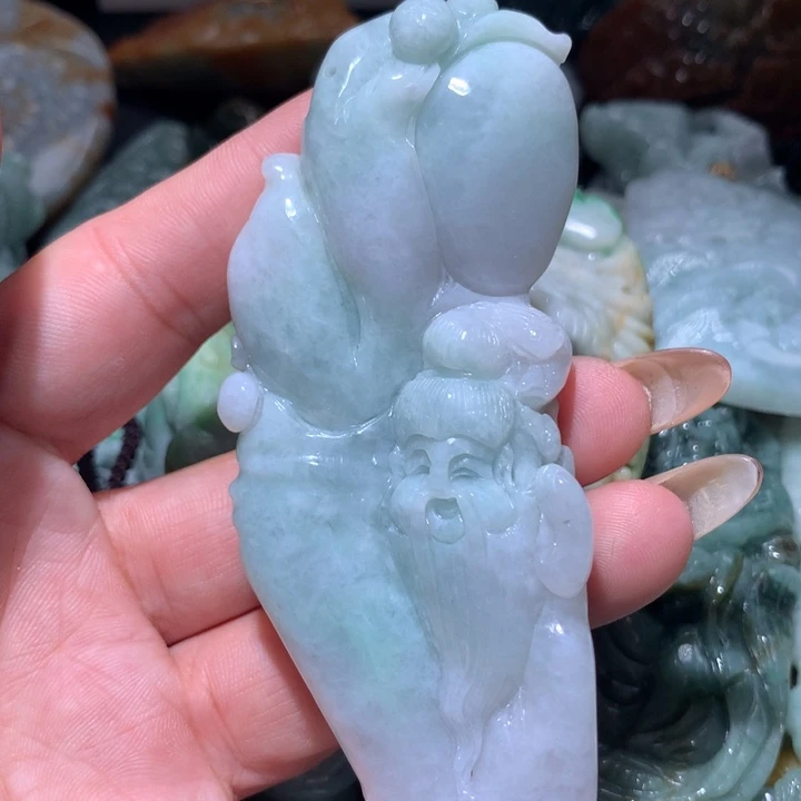 翡翠未镶嵌颈饰保真天然A货翡翠