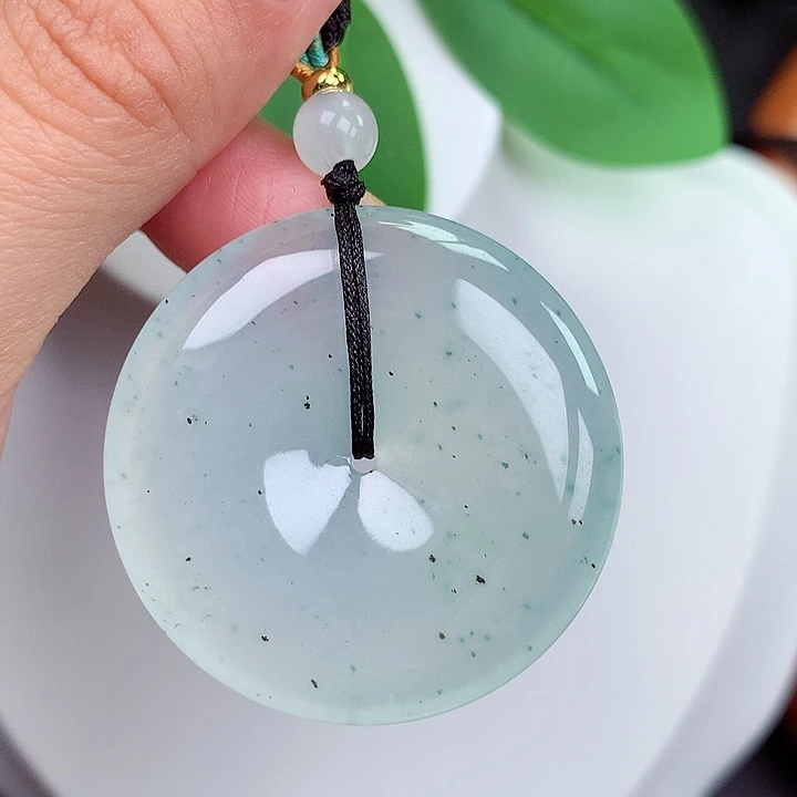 颈饰未镶嵌翡翠平安扣 36.9x6.3mm