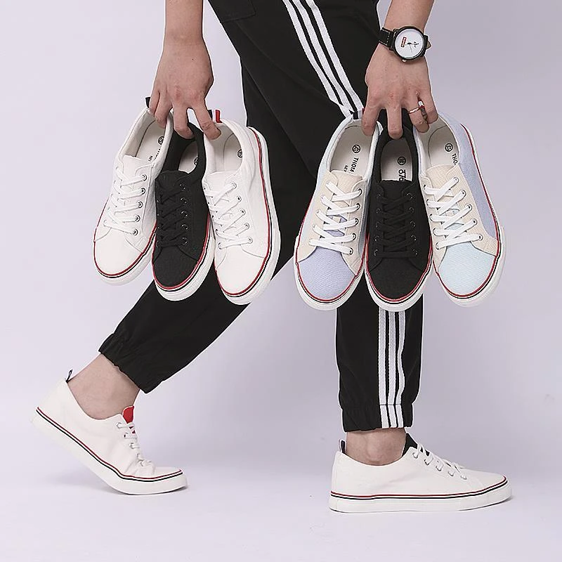 2025年春季新款韩版男鞋百搭休闲男士透气帆布板鞋学生 608