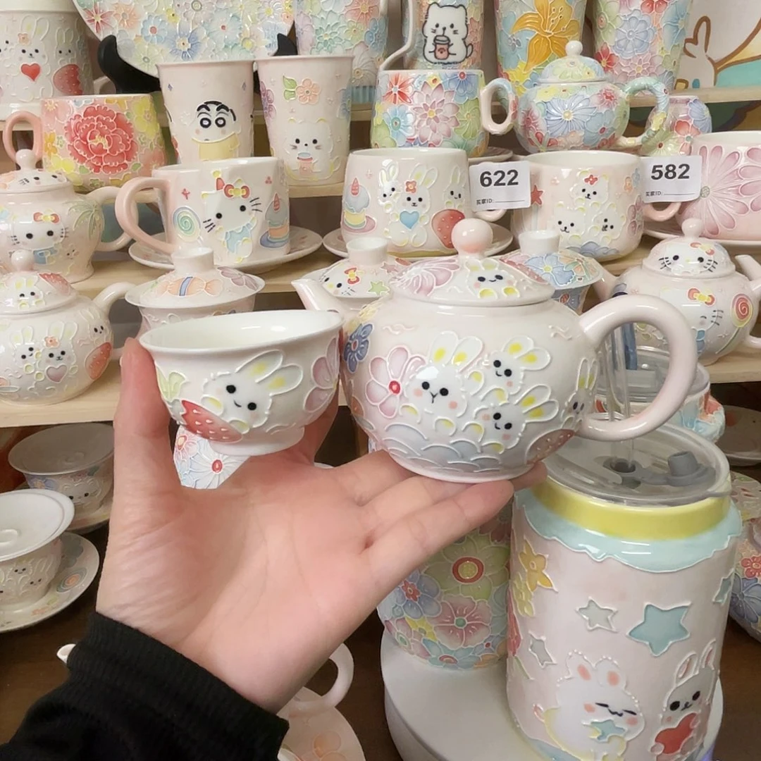 瓷片玉泥茶壶茶碗套装133号号号