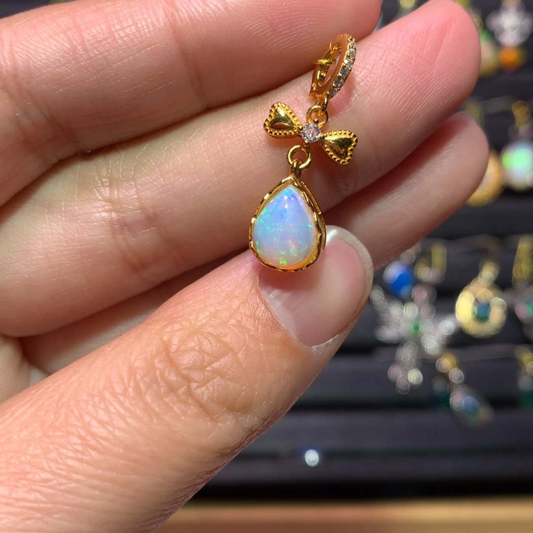 银S925镶嵌欧泊吊坠款式