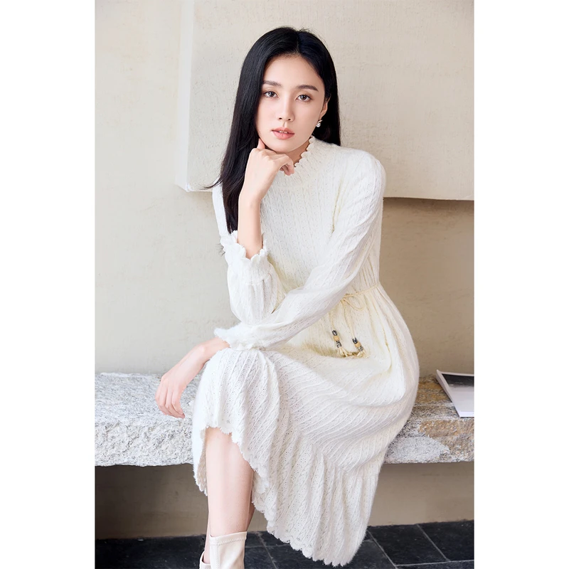 【直播专享】Q644732时尚套装 香影连衣裙女长袖2024秋冬新款配大