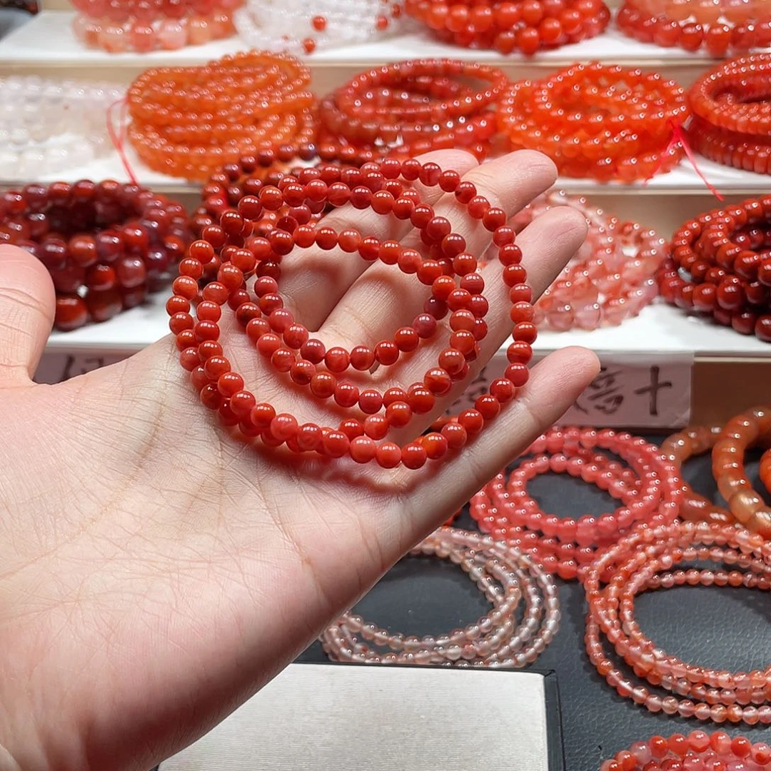 南红玛瑙未镶嵌手链