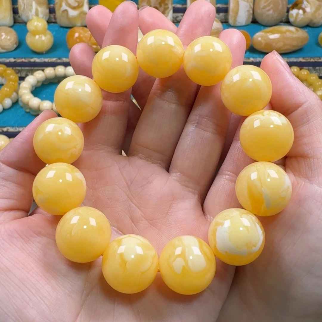 琥珀未镶嵌手链同料