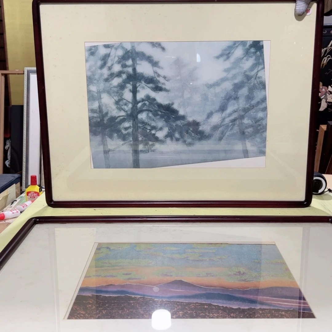 绘画雲*屏风框画茶空间设计