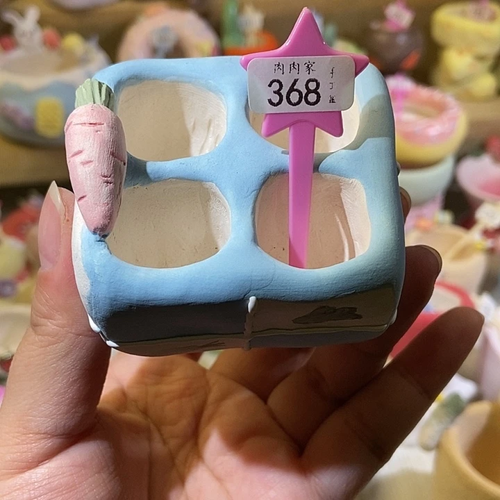 368 手工手绘盆 满29包邮