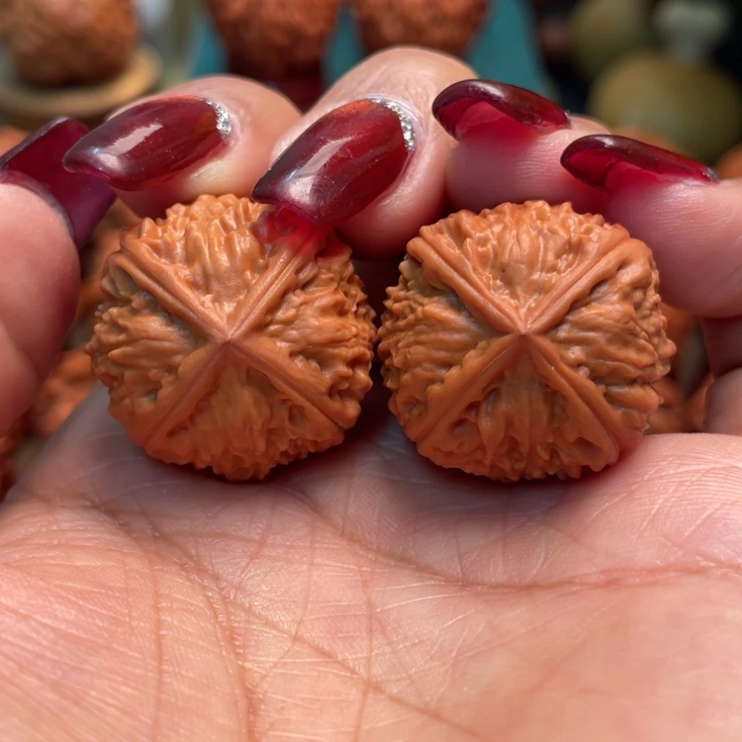 把件文玩核桃蚂蚁纹四棱