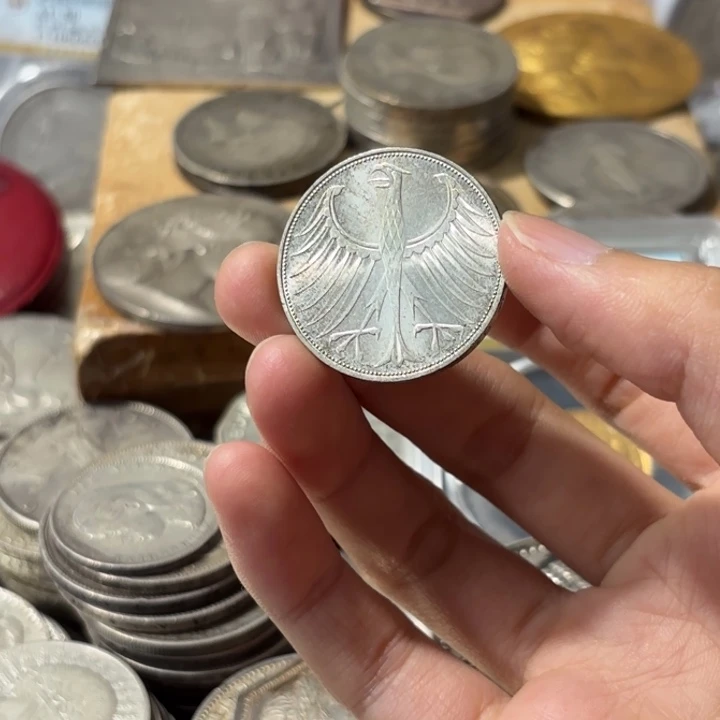 比****普通金属币德国五马克银币