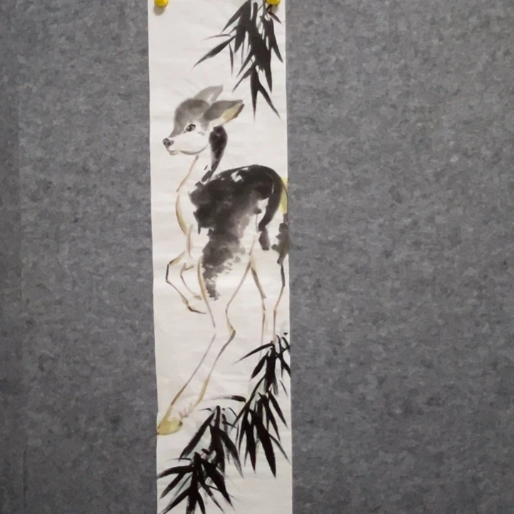 竖款大鱼书画艺术作品