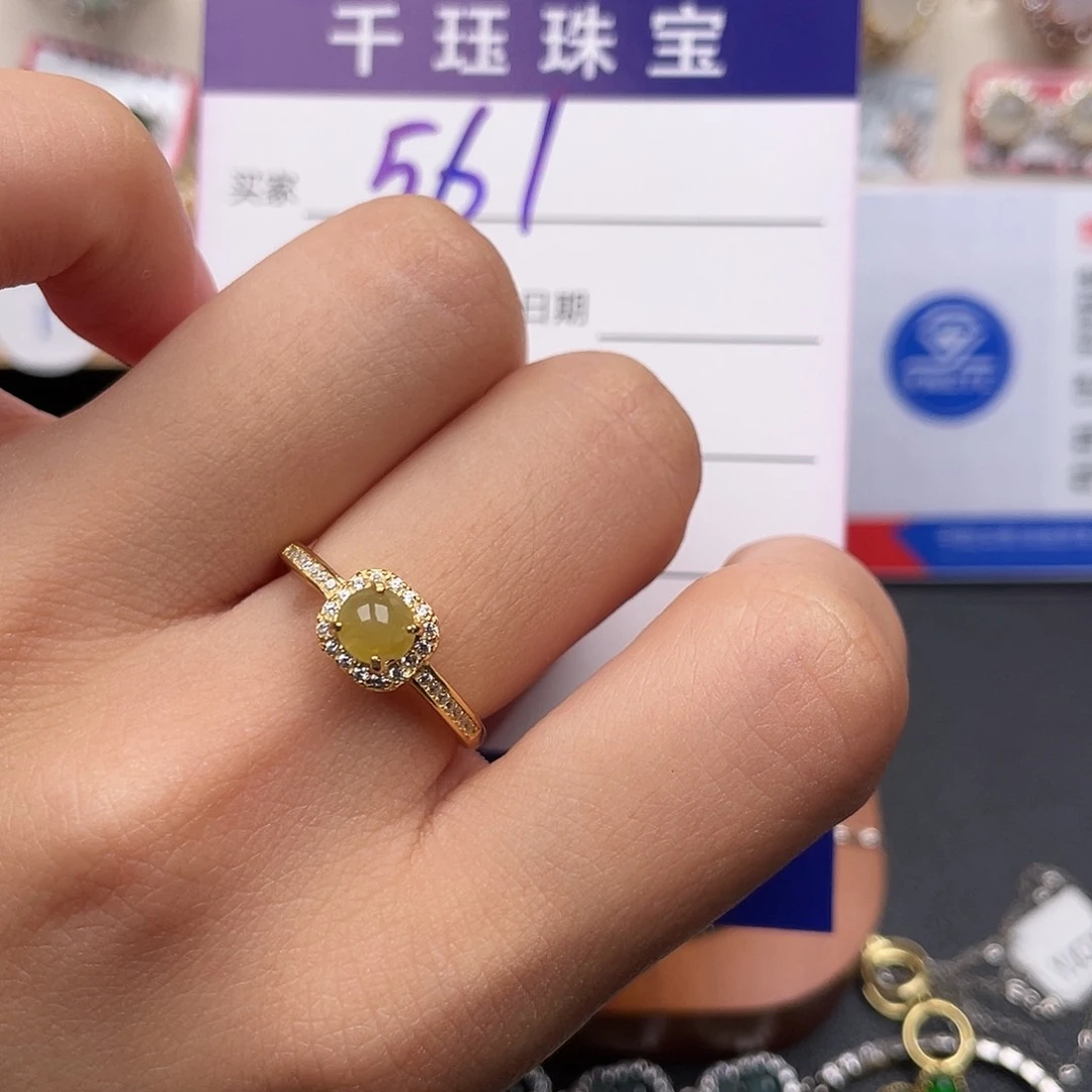 翡翠戒指银S925镶嵌11111