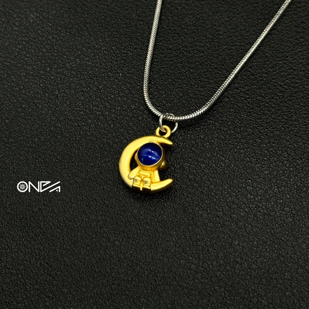 钛钢项链 【年底大促】月球宇航员吊坠男女同款项链