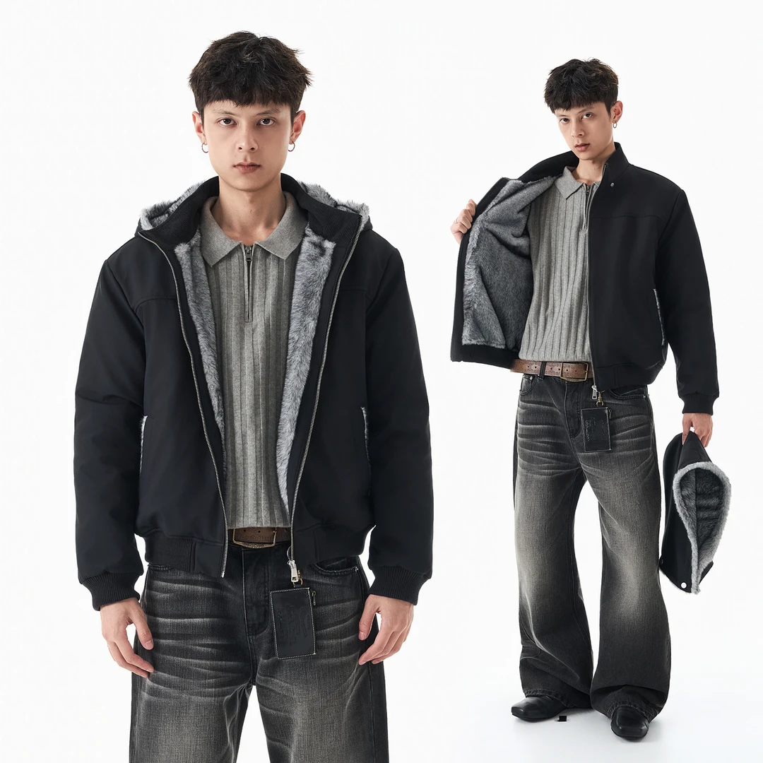 XCOK“三防座山雕”秋冬保暖加厚棉服加绒夹克连帽可拆卸夹克情侣