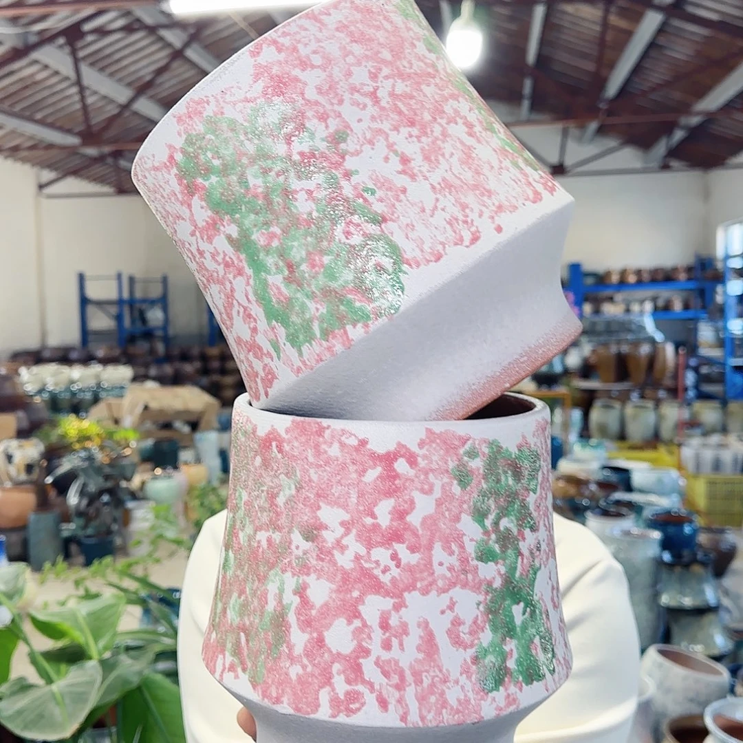 紫砂花盆高21口18