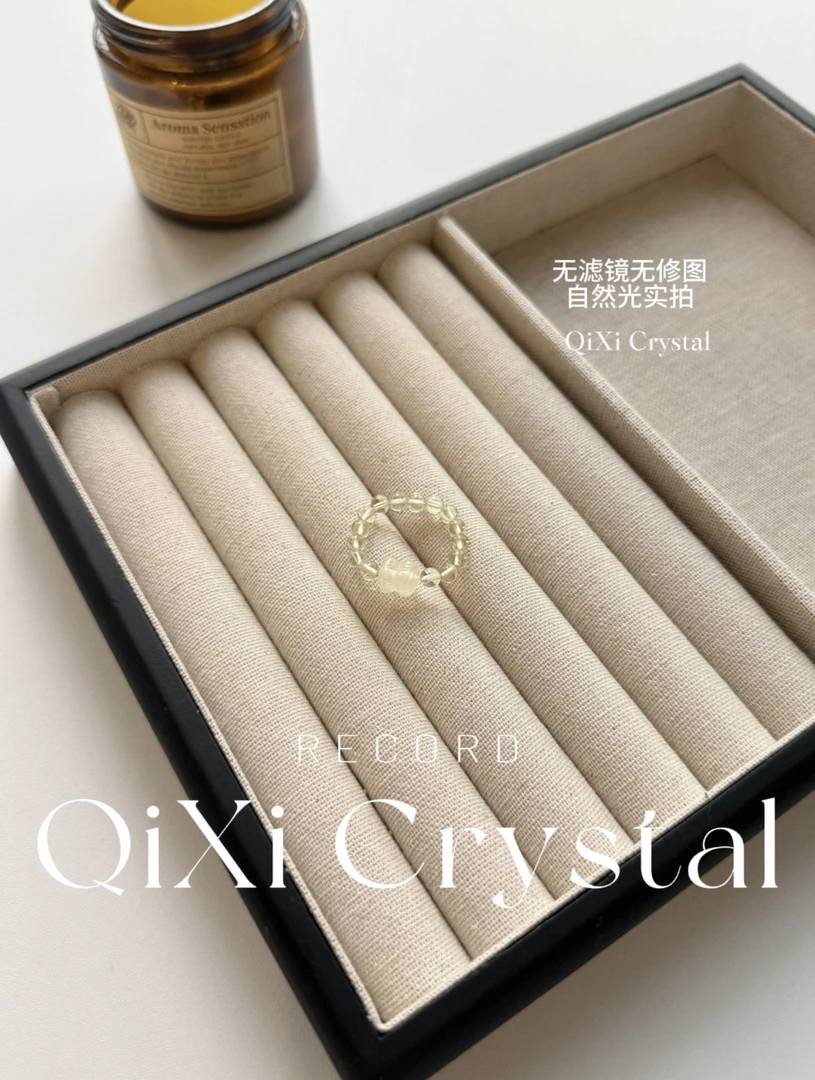 「黄水小戒指」天然水晶diy手串（默认微瑕）