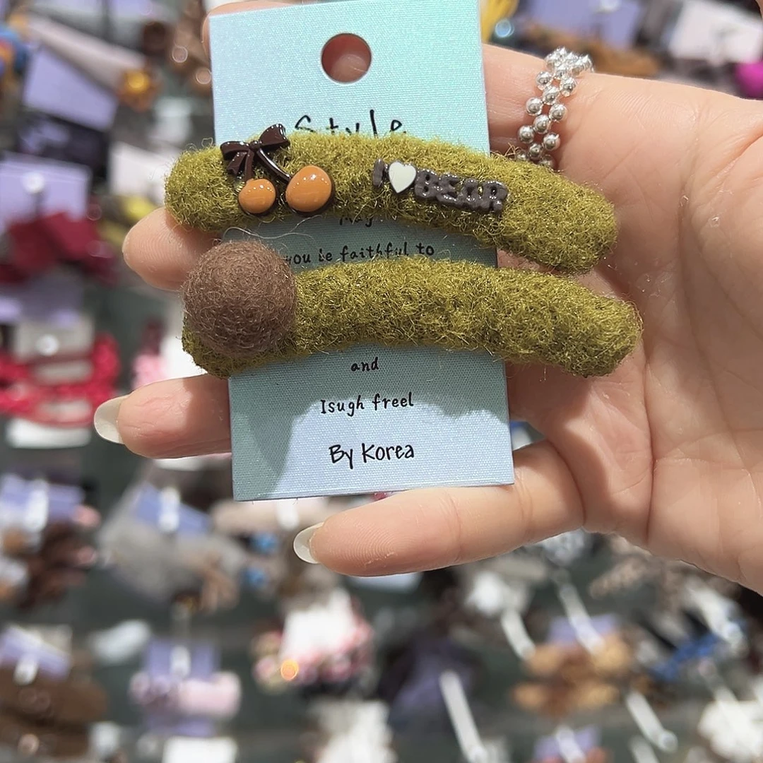 仙***若皮质铁合金泡菜绿色弯刀鸭夹