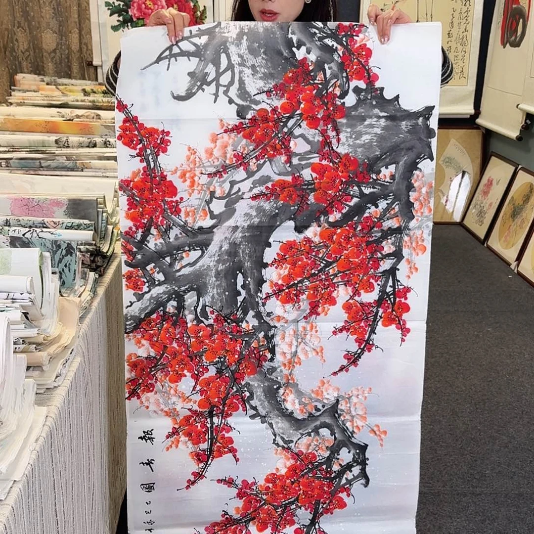 纯手绘国画作品好看四尺