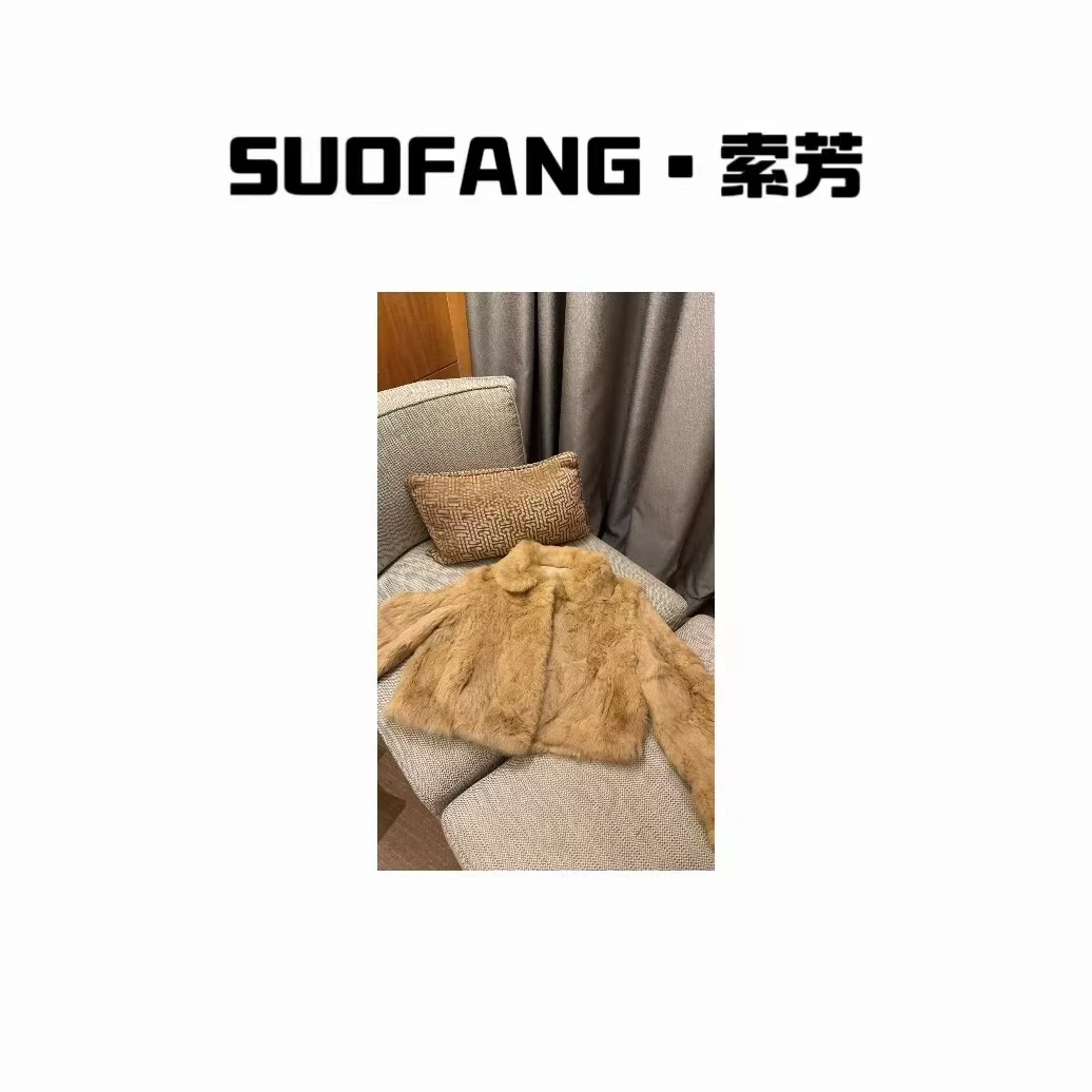 冬季年款 老钱风翻领高级感皮草外套