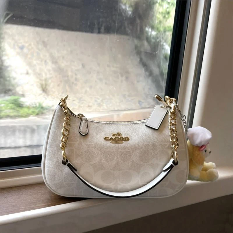 香港精选轻奢2025新款轻奢简约百搭女包真皮麻将包单肩斜挎包