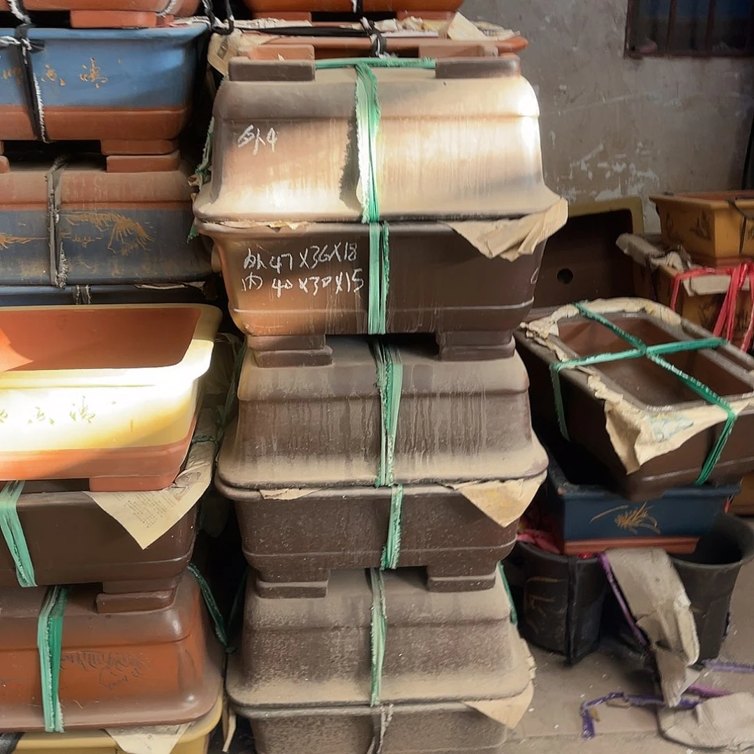 紫砂花盆长方盆一个