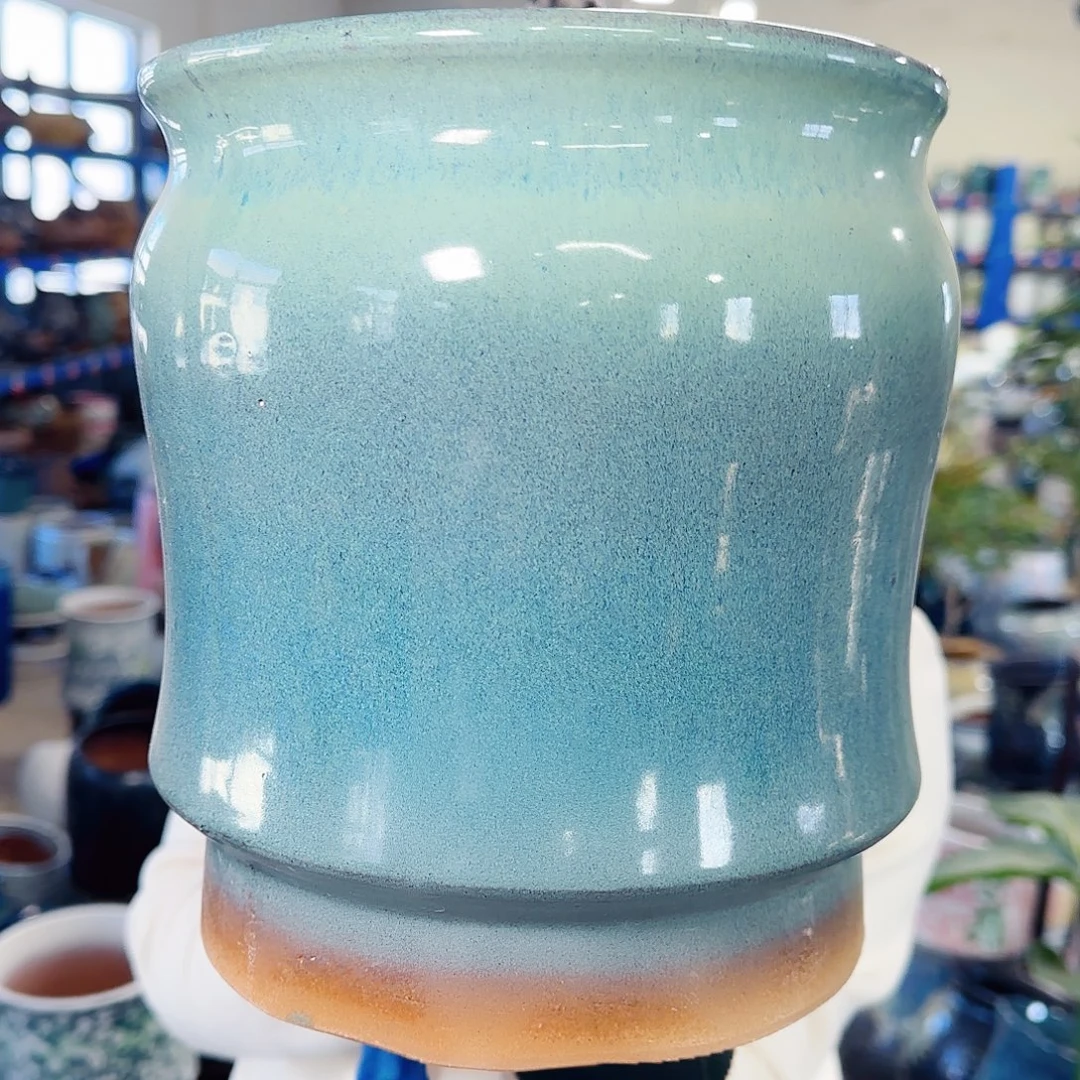 紫砂花盆高21口19