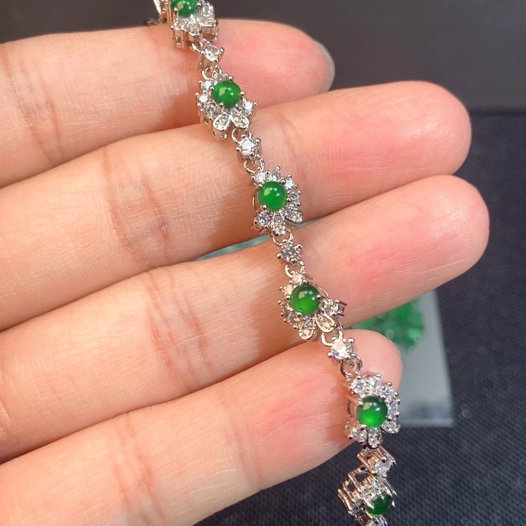 翡翠未镶嵌手链天然A货翡翠手链