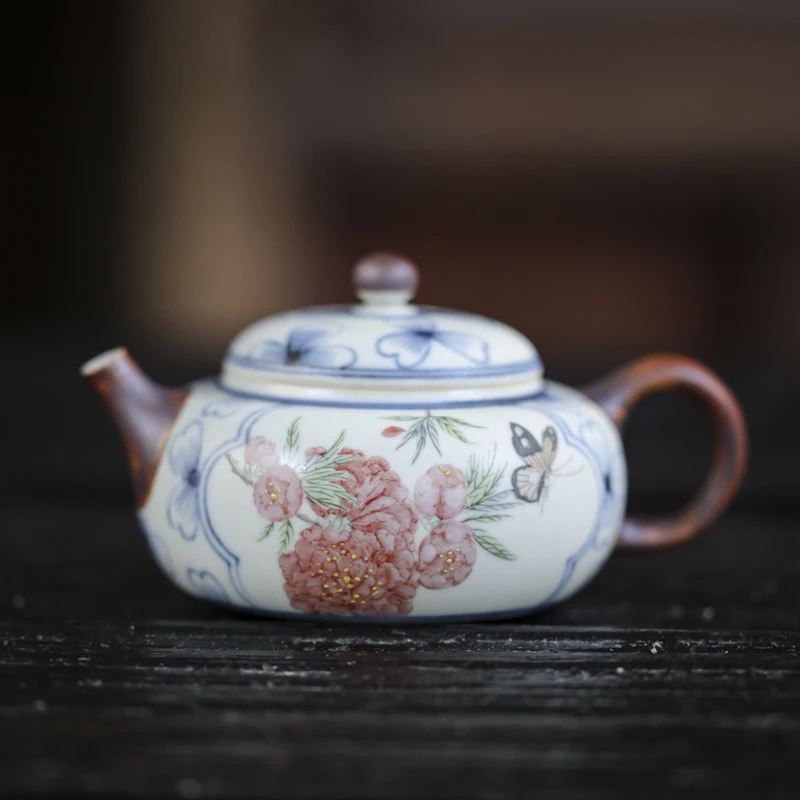 当代 【直播专属】开窗斗彩蝶恋樱花壶(90ml)（新墨冉0357）