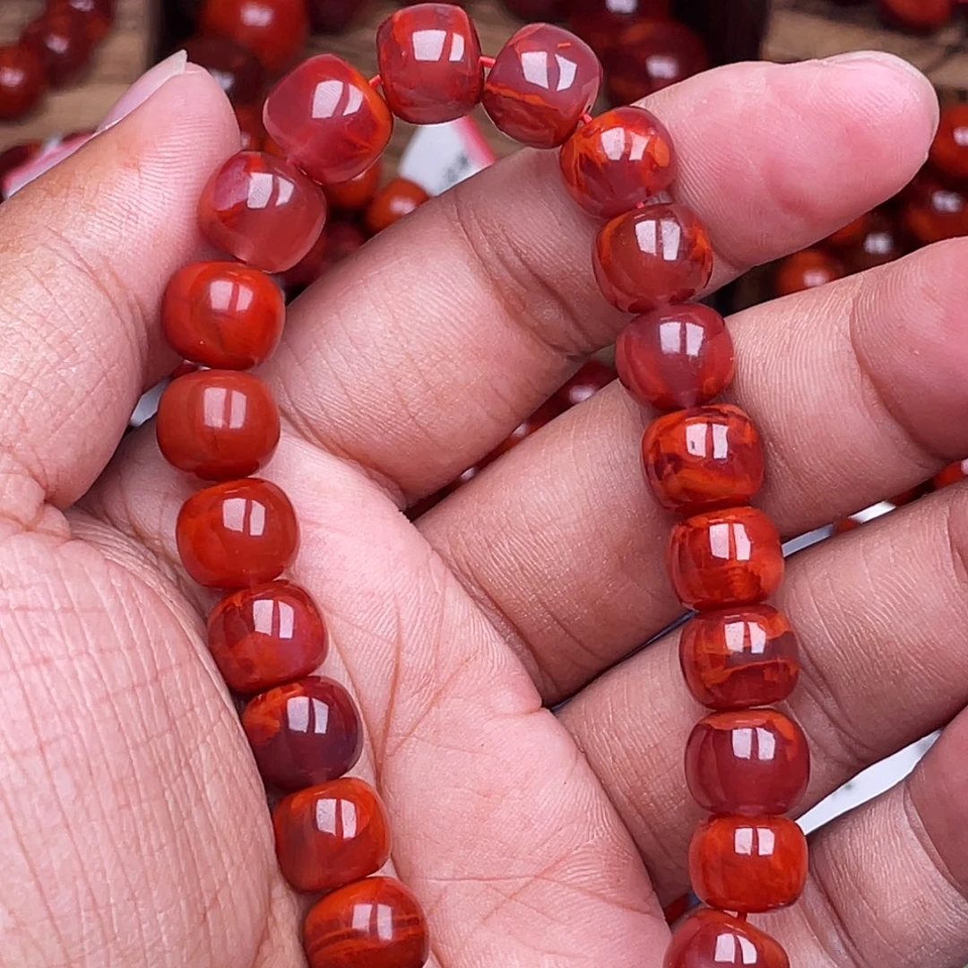 南红玛瑙未镶嵌手链南红瓦西卡10老型