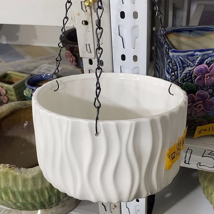 陶盆有孔 瑕疵针孔漏釉介意勿拍外高 10外口18